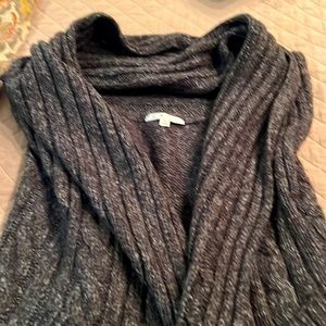 CAbi long gray sweater vest